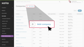 Add Company highlighted on Companies page